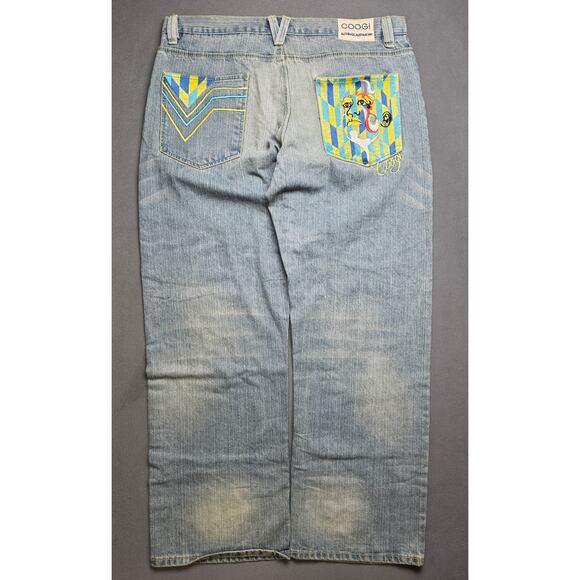 Coogi Jean 42x34 (Fits 42x33) Wide Leg Baggy Hip Hop Retro Skater Jnco Y2K Style - Picture 1 of 11